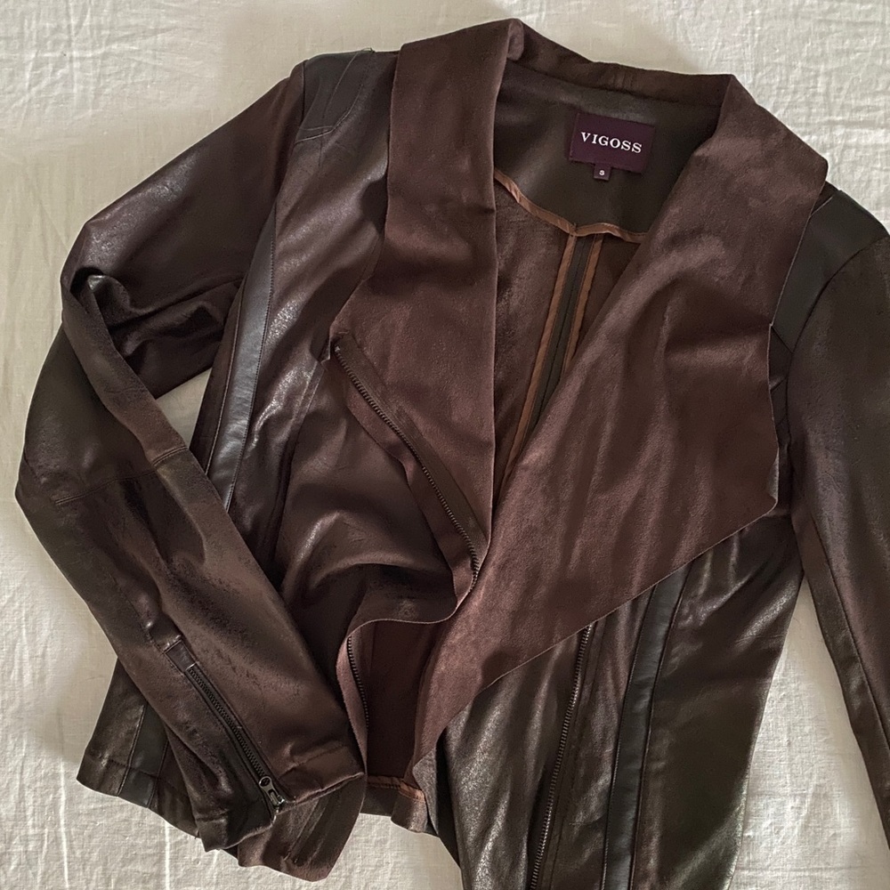 Vigoss Faux Leather Moto Jacket - S